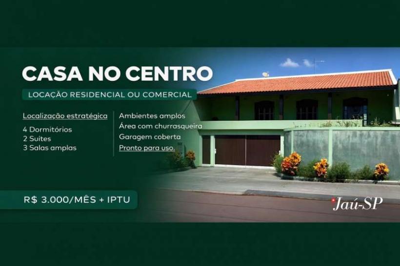 Imóvel Comercial na Avenida para locação jau sp
