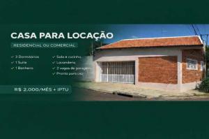 Imóvel para locação residencial ou comercial